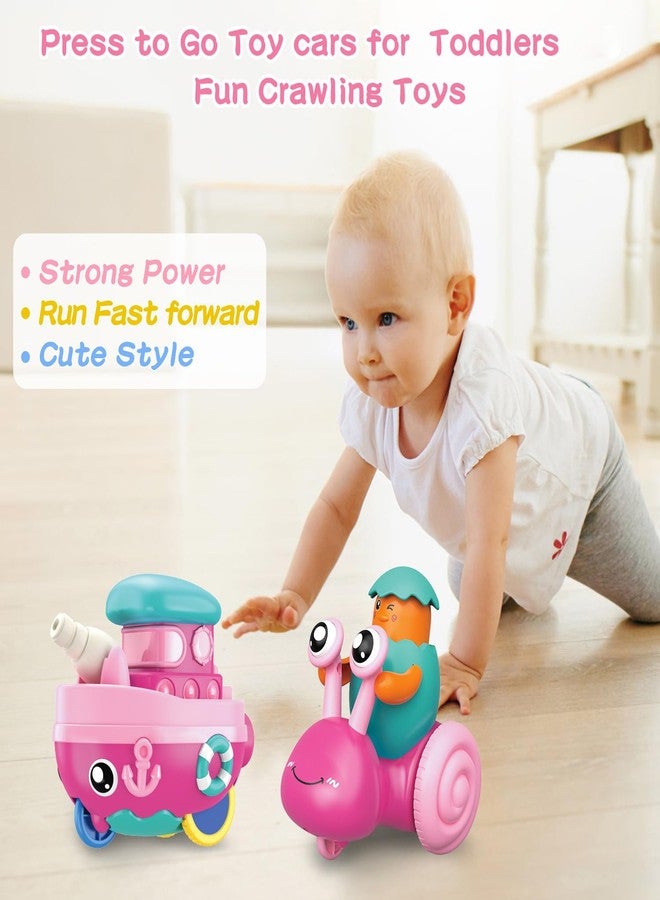 vusum Toddler Toys for 1 Year Old Girl,Press to Go Car Baby Toys 6-12-18 Months,1 Year Old Girl Gifts Push Toy Cars for Toddlers 1-3,1 2 3 4 Year Old Boy Girls Toys First Birthday Gifts Christmas Boat - Image 3